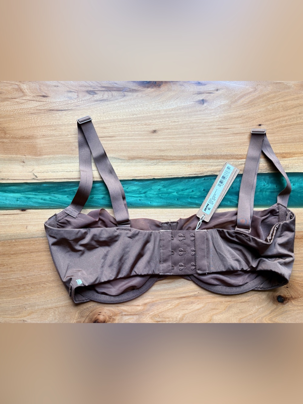 NWT SKIMS No Show Unlined Balconette Bra Jasper 32D - Picture 3 of 8